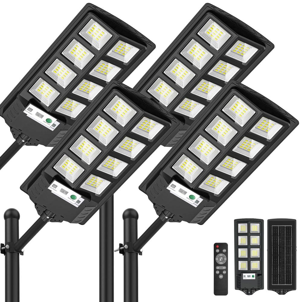 6000K LED Solar Flood Light Outdoor Motion Sensor Dusk to Dawn Waterproof Work Light 4-Pack price history on PriceWatchPro