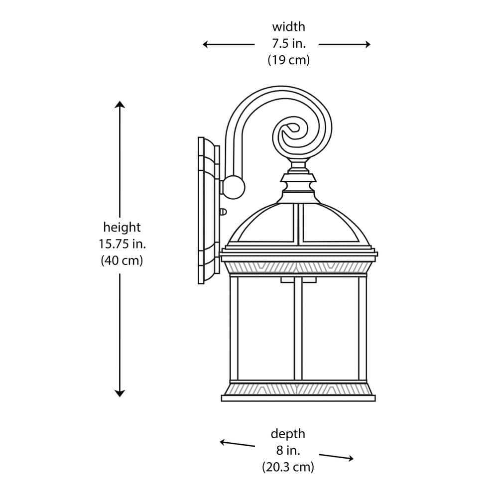 Elegant White 8'' Outdoor Wall Sconce with Weather-Resistant Finish