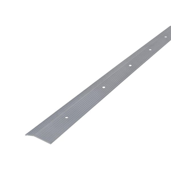 1-3/8 in. x 36 in. Satin Silver Fluted Carpet Trim Transition Strip