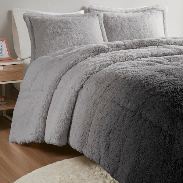 Ella Grey Microfiber Full/Queen Comforter Set