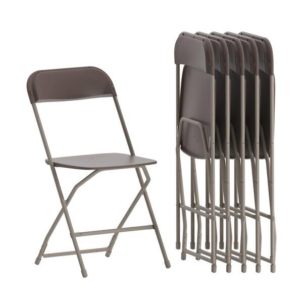 Brown Metal Folding Chairs