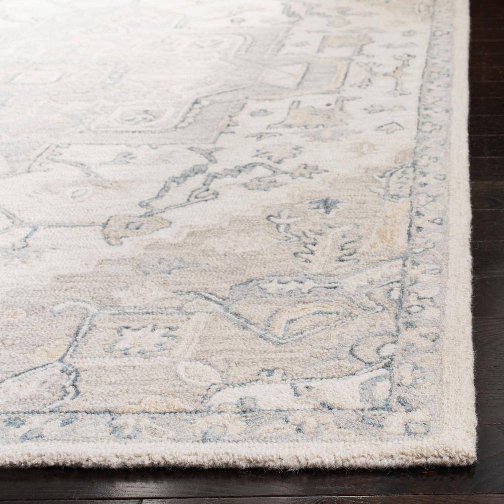 Hand-Tufted Ivory and Beige Wool Runner Rug 2'3" x 7'0"