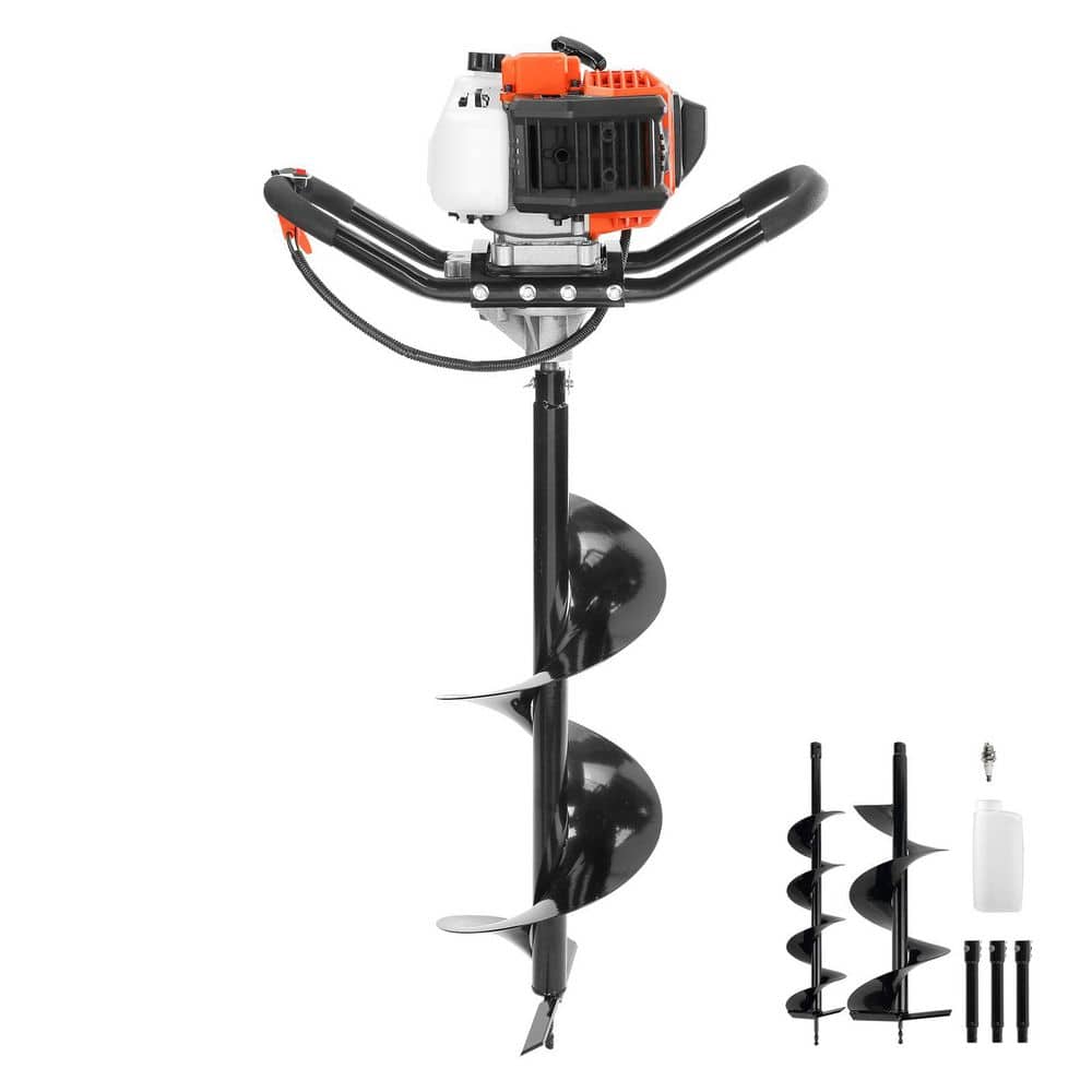 VEVOR Post Hole Digger, 30 in. Long Alloy Steel Auger 52cc 1450W Auger ...