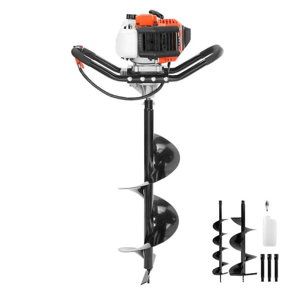 Post Hole Digger, 30 in. Long Alloy Steel Auger 52cc 1450W Auger Post Hole digger, Gas Powered Earth Digger