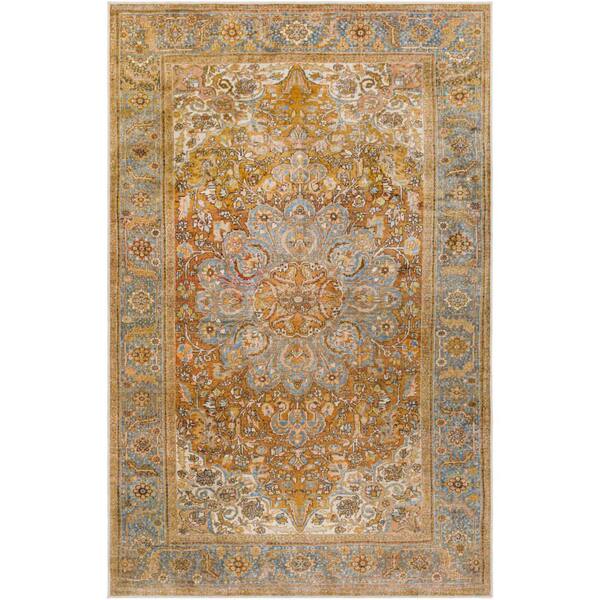 Livabliss Leyden Brown 8 ft. x 10 ft. Indoor Machine-Washable Area Rug