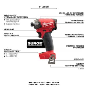 M18 FUEL 18-Volt Lithium-Ion Brushless Cordless 1/2 in. Hammer Drill Driver Kit and 1/4 in. SURGE Impact Driver
