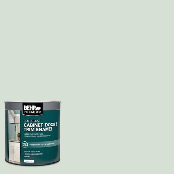 1 qt. #S410-1 River Mist Semi-Gloss Enamel Interior/Exterior Cabinet, Door & Trim Paint