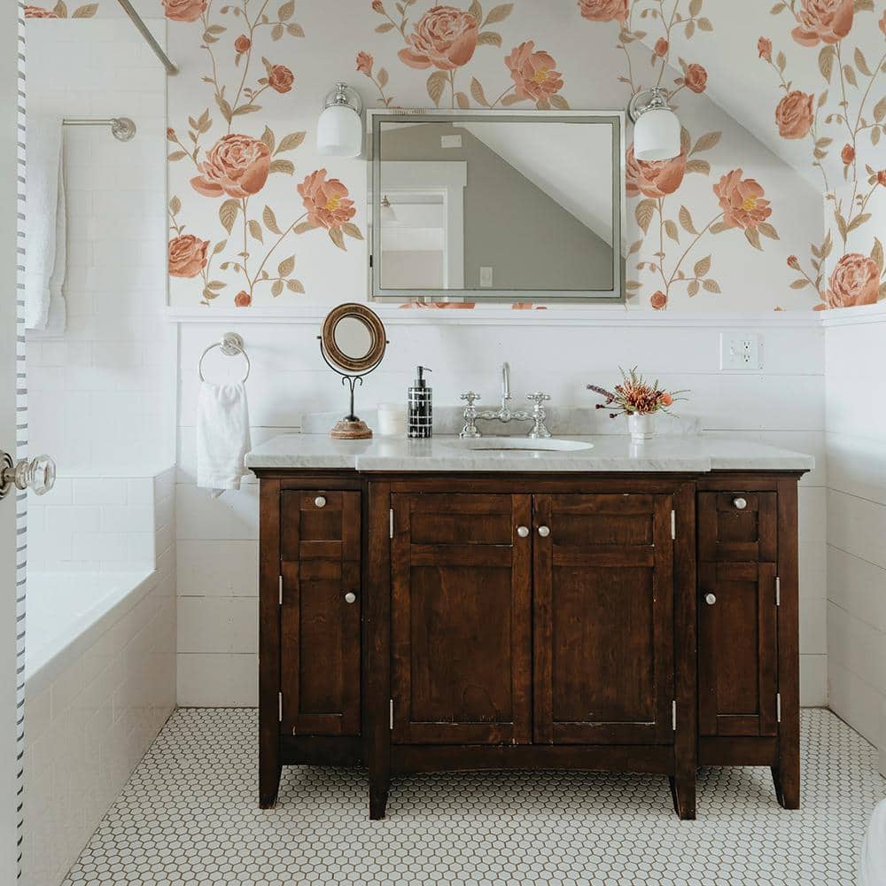 Scarlet Rose Self-Adhesive Peel and Stick Wallpaper
