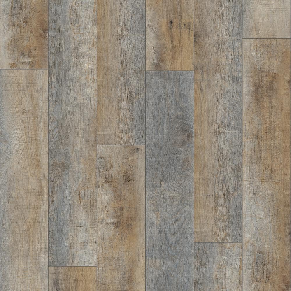 Grey Restoration Oak 10 mm T x 8 in. W Waterproof Laminate Wood Flooring (18.6 sqft/case), Medium