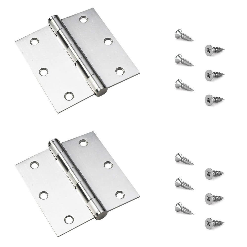 3-1/2 in. x 3-1/2 in. Stainless Steel Full Mortise Butt Hinge with Removable Pin (2-Pack) price history on PriceWatchPro