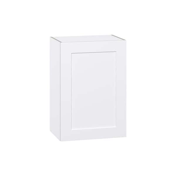 J COLLECTION Wallace Painted Warm White Shaker Assembled Wall Kitchen Cabinet with Full Height Doors (24 in. W x 20 in. H x 14 in. D)