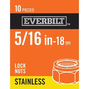 5/16 in.-18 Stainless Steel Nylon Lock Nut (10-Pack)
