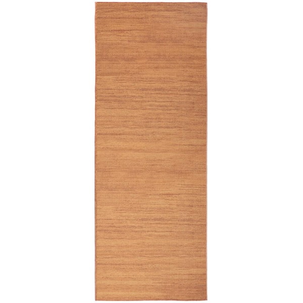 Washable Essentials Copper 2 ft. x 10 ft. All-over design Contemporary Runner Area Rug