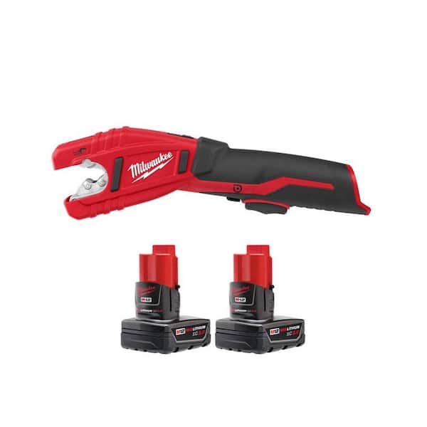 M12 12V Lithium-Ion Cordless Copper Tubing Cutter with 3.0 Ah Battery Pack (2-Pack)