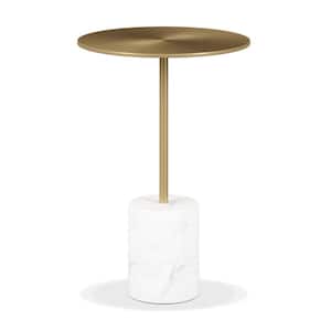 12.6 in. Gold Steel End Table