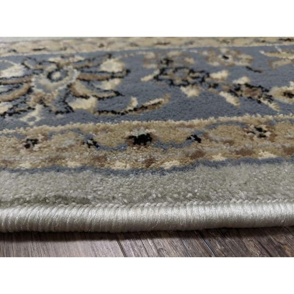 Alba Softmint 2 ft. x 8 ft. Traditional Oriental Scroll Area Rug