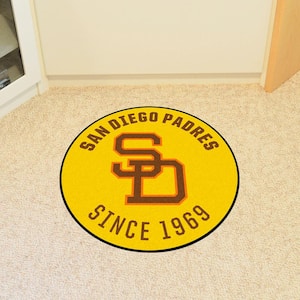 San Diego Padres Yellow 2 ft. x 2 ft. Round Area Rug