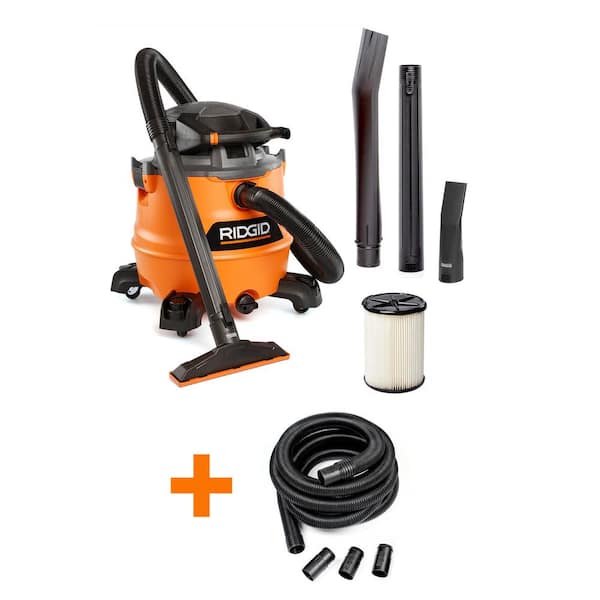 RIDGID 16 Gal. 6.5 Peak HP NXT Shop Vacuum Wet Dry Vac with Detachable Blower, Filter, 20 ft. Hose and Accessories HD1600D