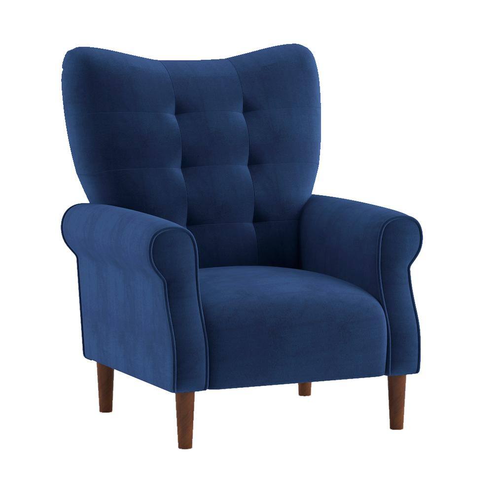 Cecily Navy Blue Velvet Tufted Back Club Accent Chair 1046BU 1 The   Navy Accent Chairs 1046bu 1 64 1000 