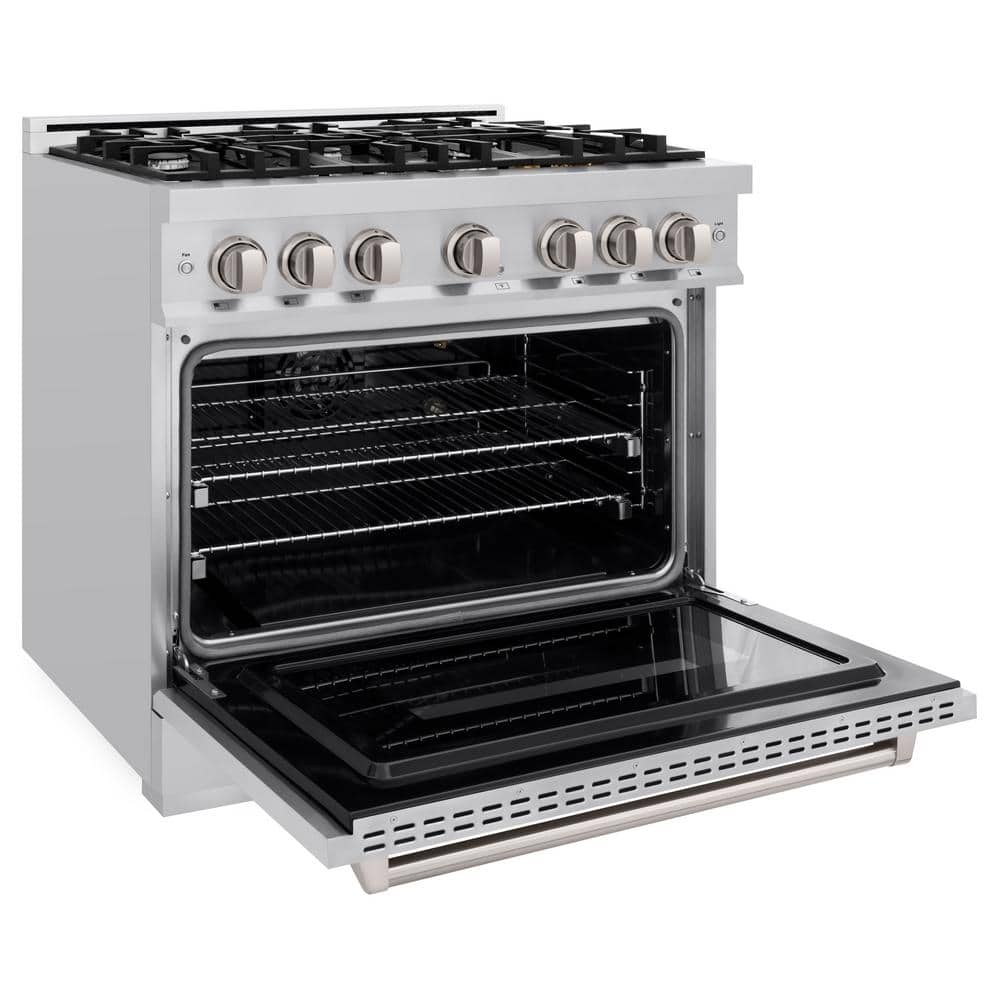 ZLINE 36'' Stainless Steel Gas Range with Convection Oven
