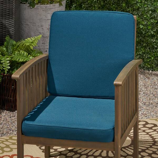 Noble House Carolina 20.5 in. x 3 in. Outdoor Lounge Chair  Cushion in Dark Teal