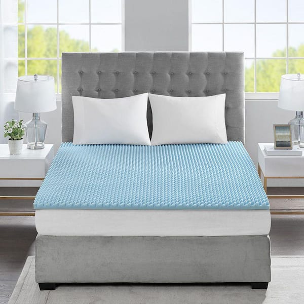 Twin XL Extra Firm 2 in All Season Reversible Hypoallergenic 1.5 in.Cooling Mattress Topper