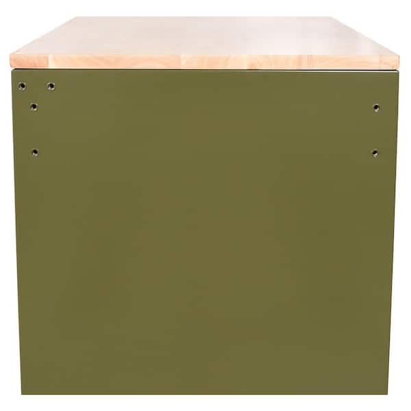 Husky 46 in. W x 18.1 in. D 9-Drawer Army Green Mobile Workbench