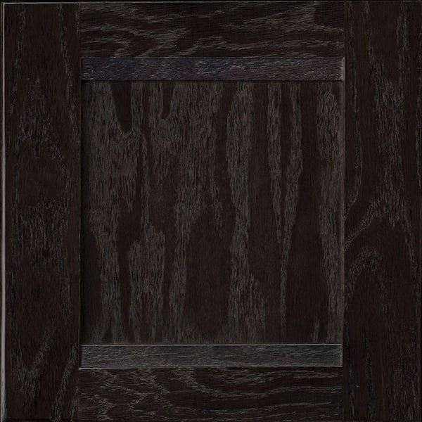 KraftMaid Sonora 14 5/8 x 14 5/8 in. Black Cabinet Door Sample in Slate