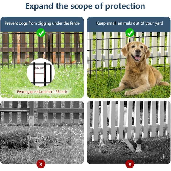 25 Pack Garden Fence Animal Barrier, 27 Ft(L) X 17 In(H) No Dig