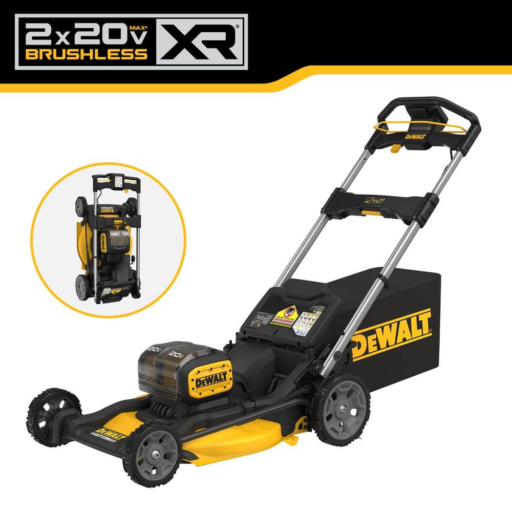 DEWALT 20V MAX 21.5 in. Electric Battery Powered Walk Behind Push Lawn  Mower with (2) 10Ah Batteries & Charger DCMWP233U2 - The Home Depot