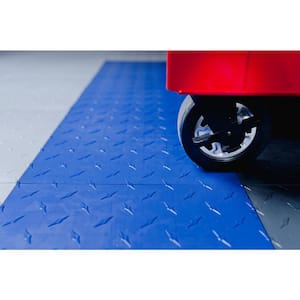 12 in. W x 12 in. L Slate Gray Diamondtrax Home Polypropylene Commercial Garage Flooring (10-Tile/Pack) (10 sq. ft.)