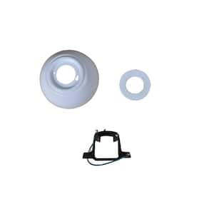 Carrington 60 in. White Ceiling Fan Replacement Mounting Bracket and Canopy Set Trimount