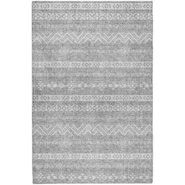 Dream Shag Premium Machine Washable Abstract ADS803 Gray 8 ft. x 10 ft. Area Rug
