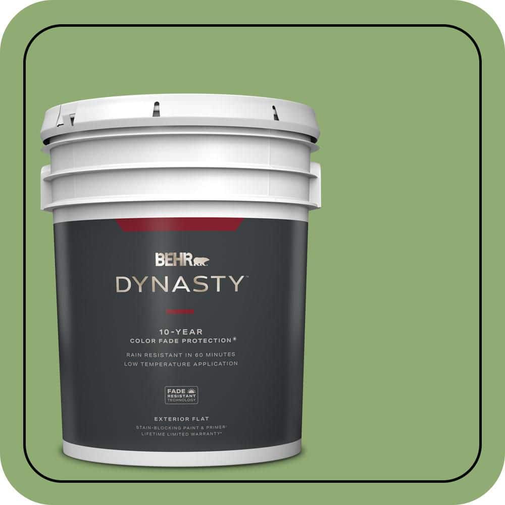 5 gal. #430D-5 Geranium Leaf Flat Exterior Stain-Blocking Paint & Primer price history on PriceWatchPro