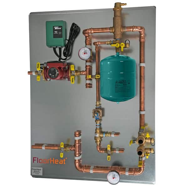 FloorHeat 1 Zone Radiant Heat Distribution and Control Panel; A complete, Preassembled, Tested, Easy to Install Hydronic Solution
