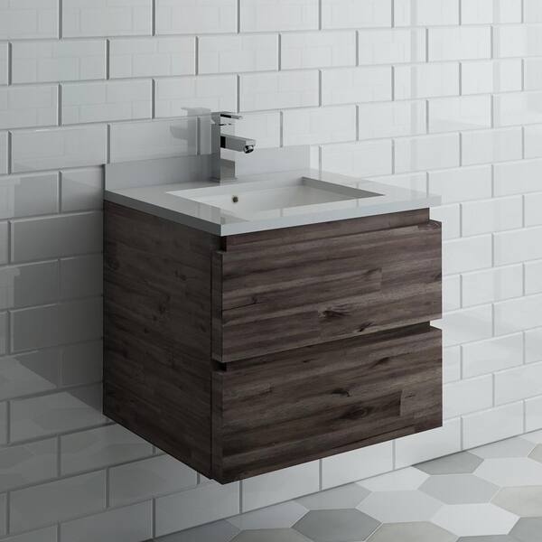 Fresca Formosa 30 In Modern Wall Hung, 30 Inch Modern Bathroom Vanity With Sink