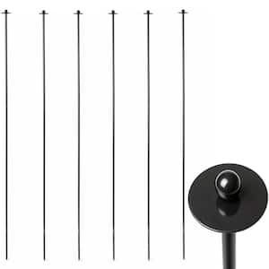 72 in. Powder-Coated Steel Garden Netting Support Stakes (6-Pack)