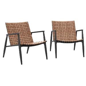 Outdoor Wicker Chair for Garden, Poolside, Lawn, Porch and Backyard (2-Pack)