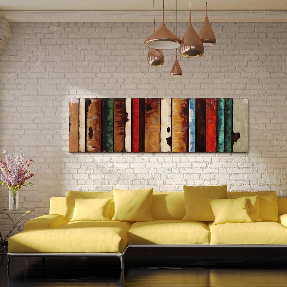 Reviews for Empire Art Direct 22 in. x 72 in. "Rustic Flow 1" Mixed