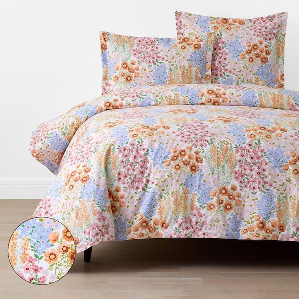 Company Cotton Garden Jubilee Percale Multi California King Duvet Cover