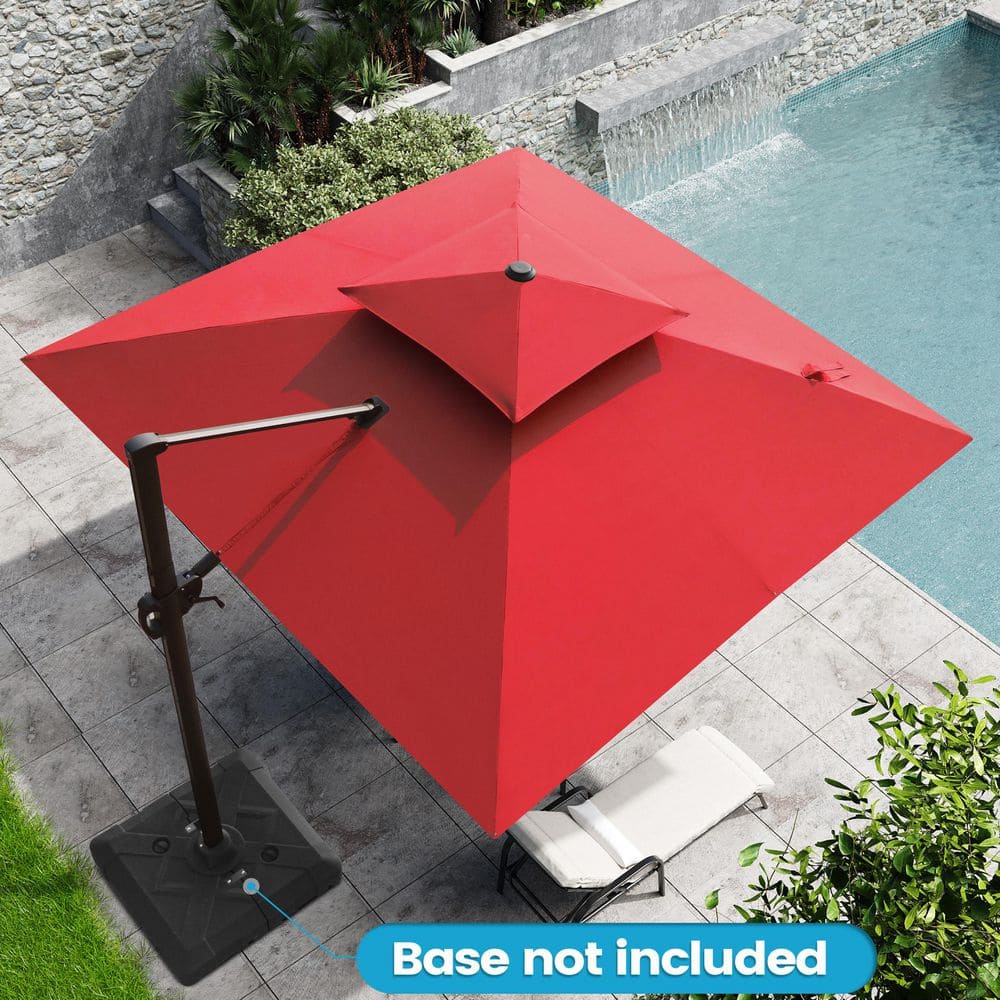 Crestlive Products 10 ft. x 10 ft. Double Top Patio Cantilever