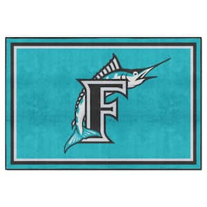 Florida Marlins 5ft. x 8 ft. Plush Area Rug - Retro Collection