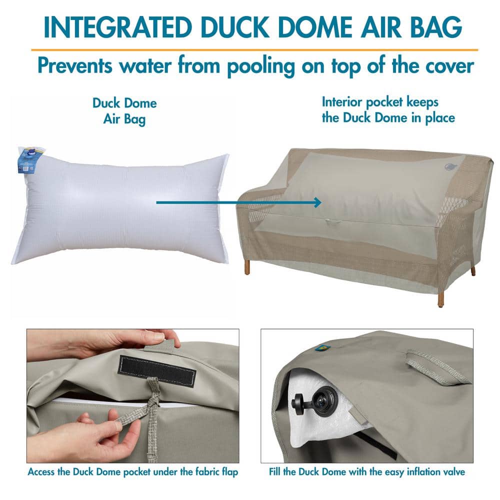 Water-Resistant Moon Rock Outdoor Sofa Cover with Duck Dome
