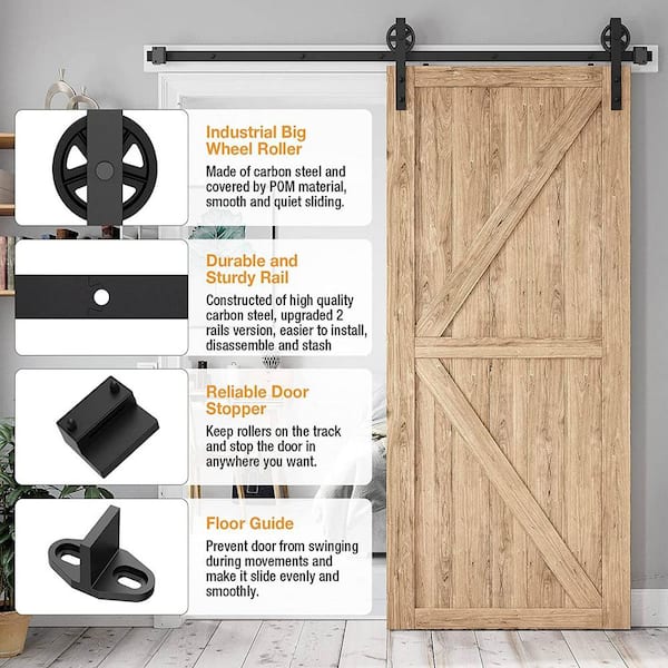 Single Barn Door Hardware Kit, How To Keep A Sliding Barn Door From Swinging