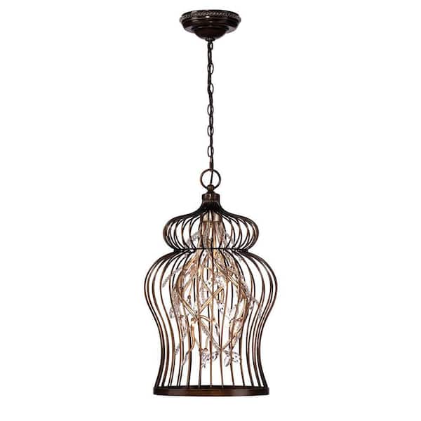 Eurofase Fanta 10-Light Oil-Rubbed Bronze and Clear Chandelier