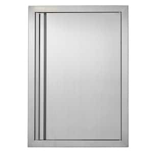 17 in. W x 24 in. H Single Outdoor Kitchen Door BBQ Access Door Stainless Steel Flush Mount Door Wall Vertical Door