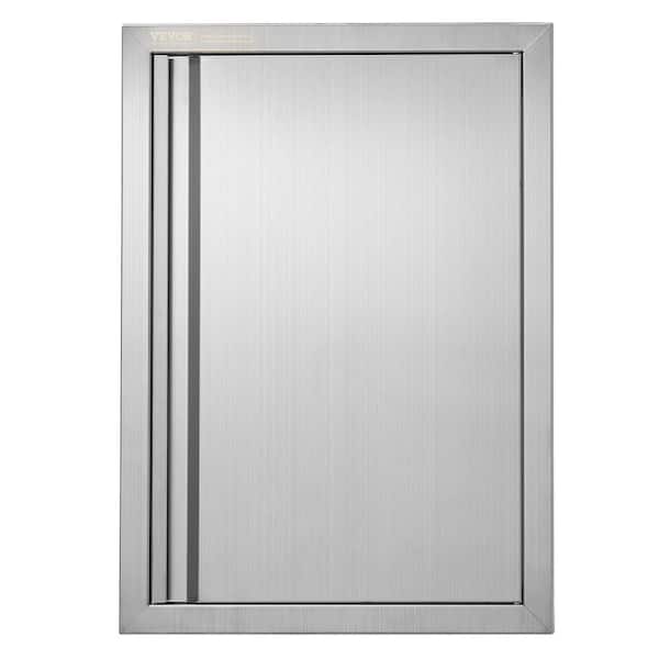 17 in. W x 24 in. H Single Outdoor Kitchen Door BBQ Access Door Stainless Steel Flush Mount Door Wall Vertical Door