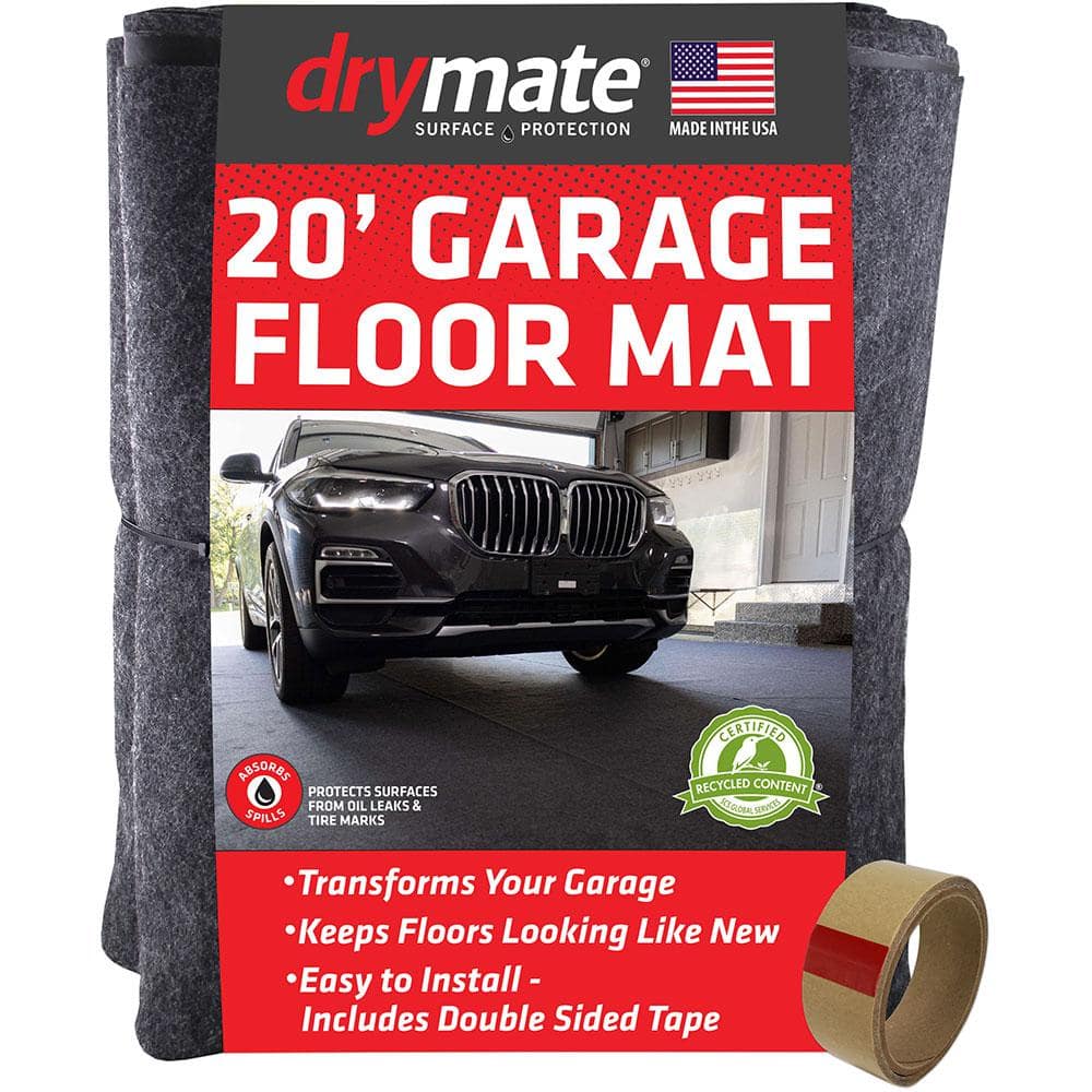 Garage Floor Mat 7 ft. 4 in. W x 20 ft. L Charcoal Commercial/Residential Polyester Garage Flooring Carpet price history on PriceWatchPro