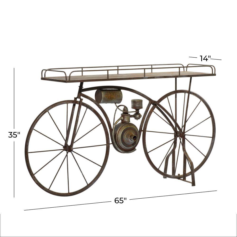 Bronze Metal Vintage Bike Indoor Outdoor Plant Stand