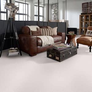 Palmdale I - Ivory Whisper - Beige 17.6 oz. Polyester Texture Installed Carpet